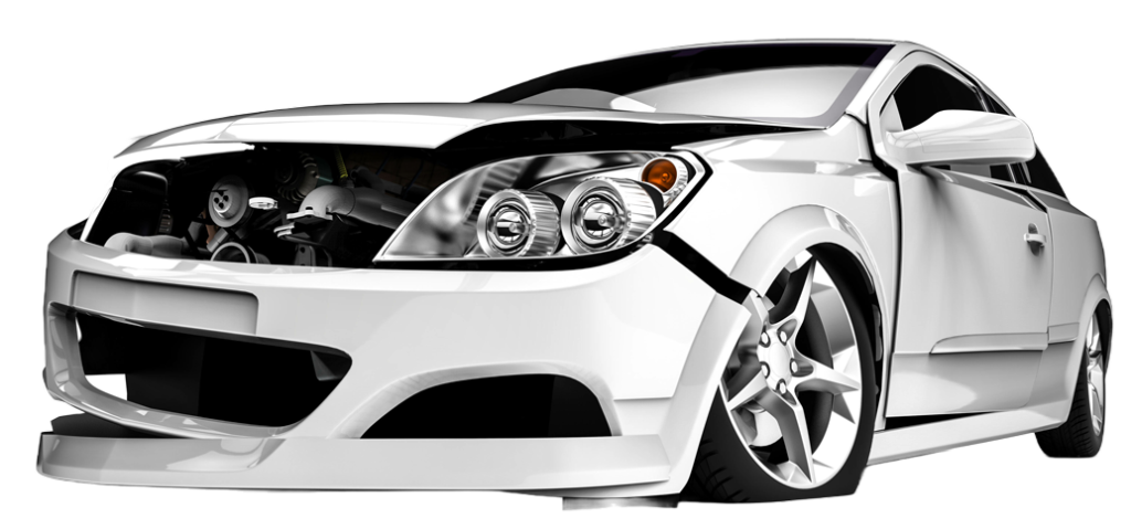 Accident damaged scrap car